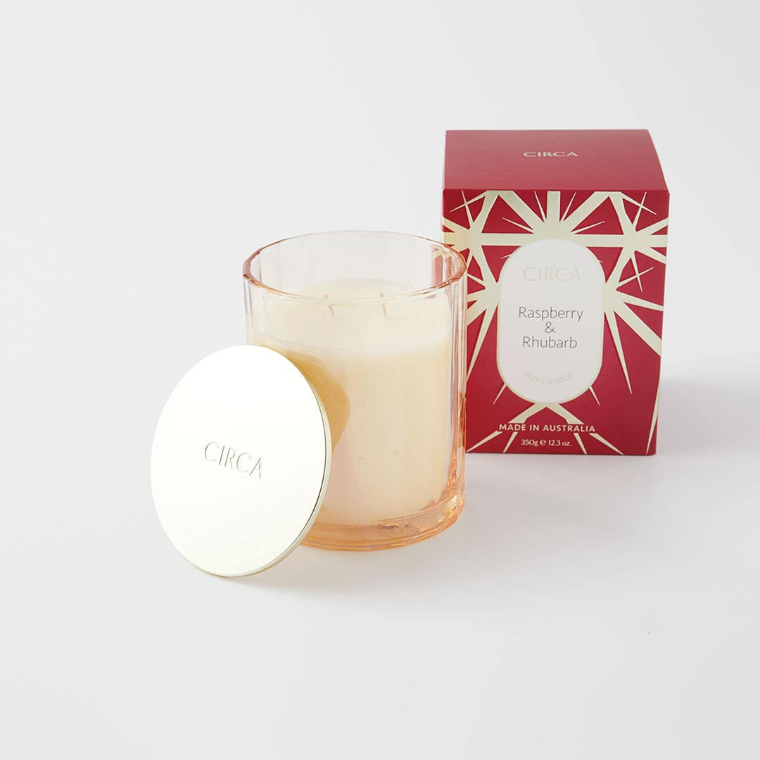 Circa Ltd Edition Xmas 23 - 350g Candle - Raspberry And Rhubarb