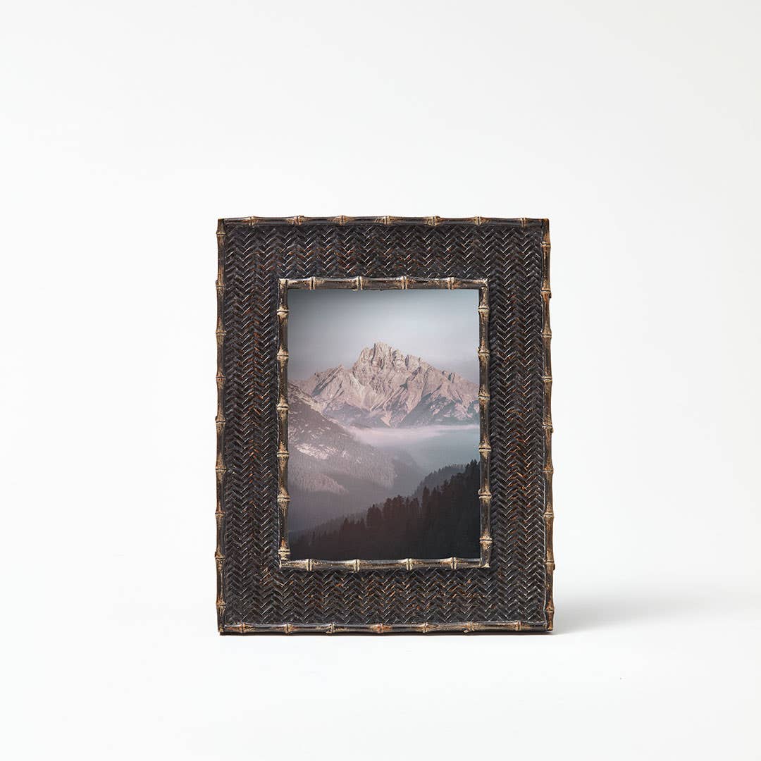 Bamboo Rattan 4x6 Frame - Black