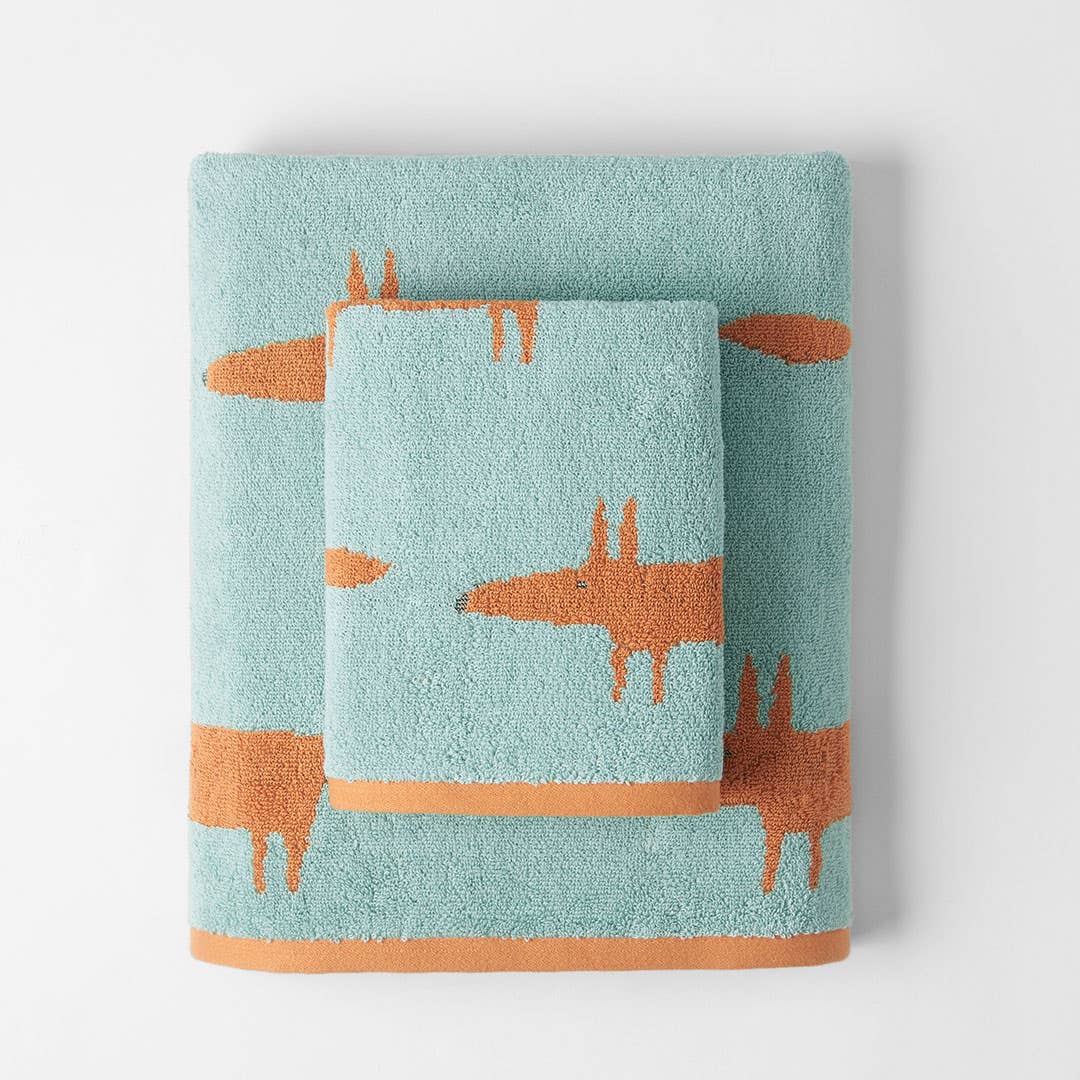 Mr Fox Towel - Light Blue