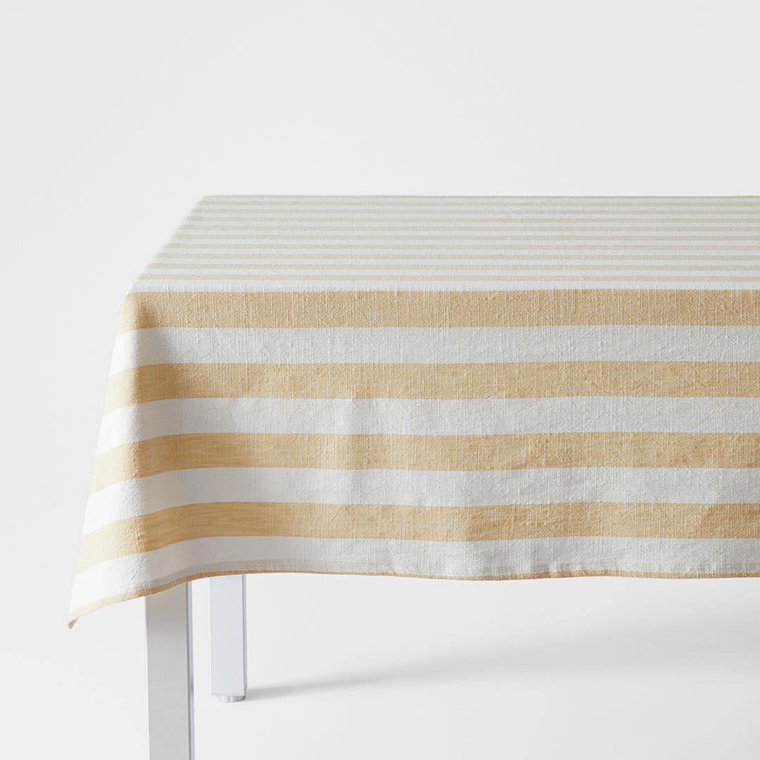 Cora Striped Napery - Butter Yellow