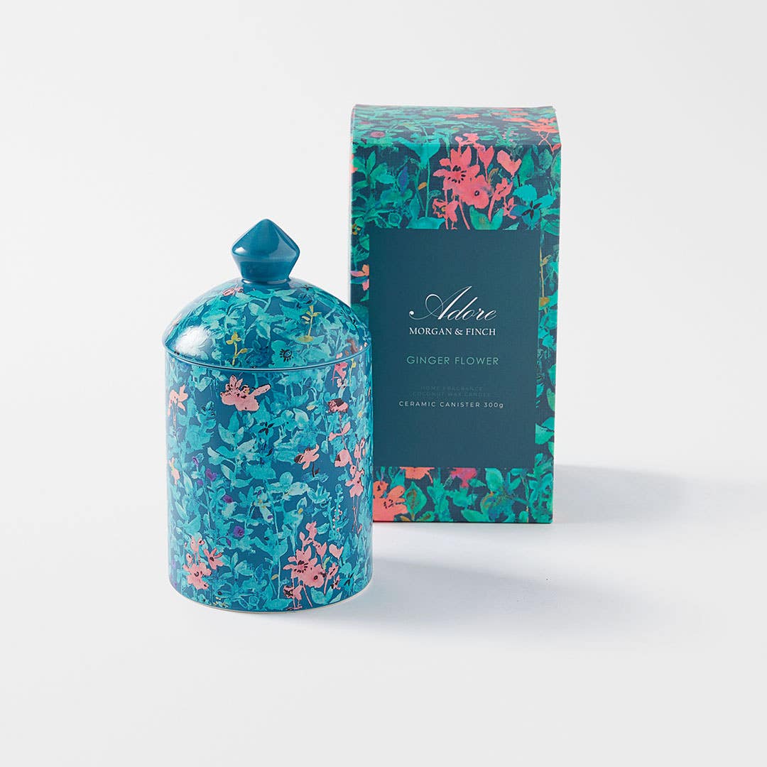 Adore 300g Candle with Ceramic Lid - Ginger Flower