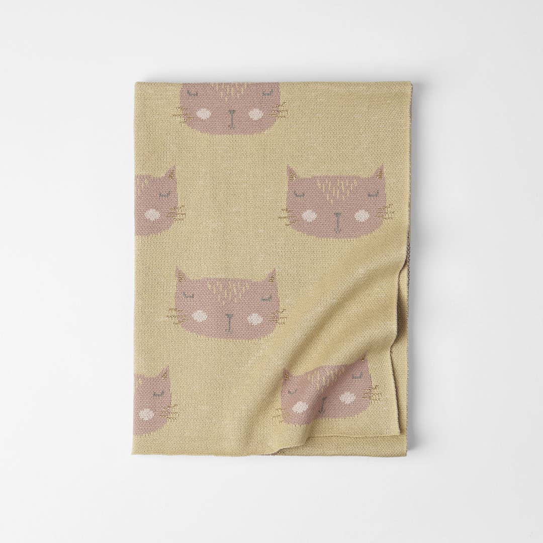 Lola Cat Kids Knitted Throw