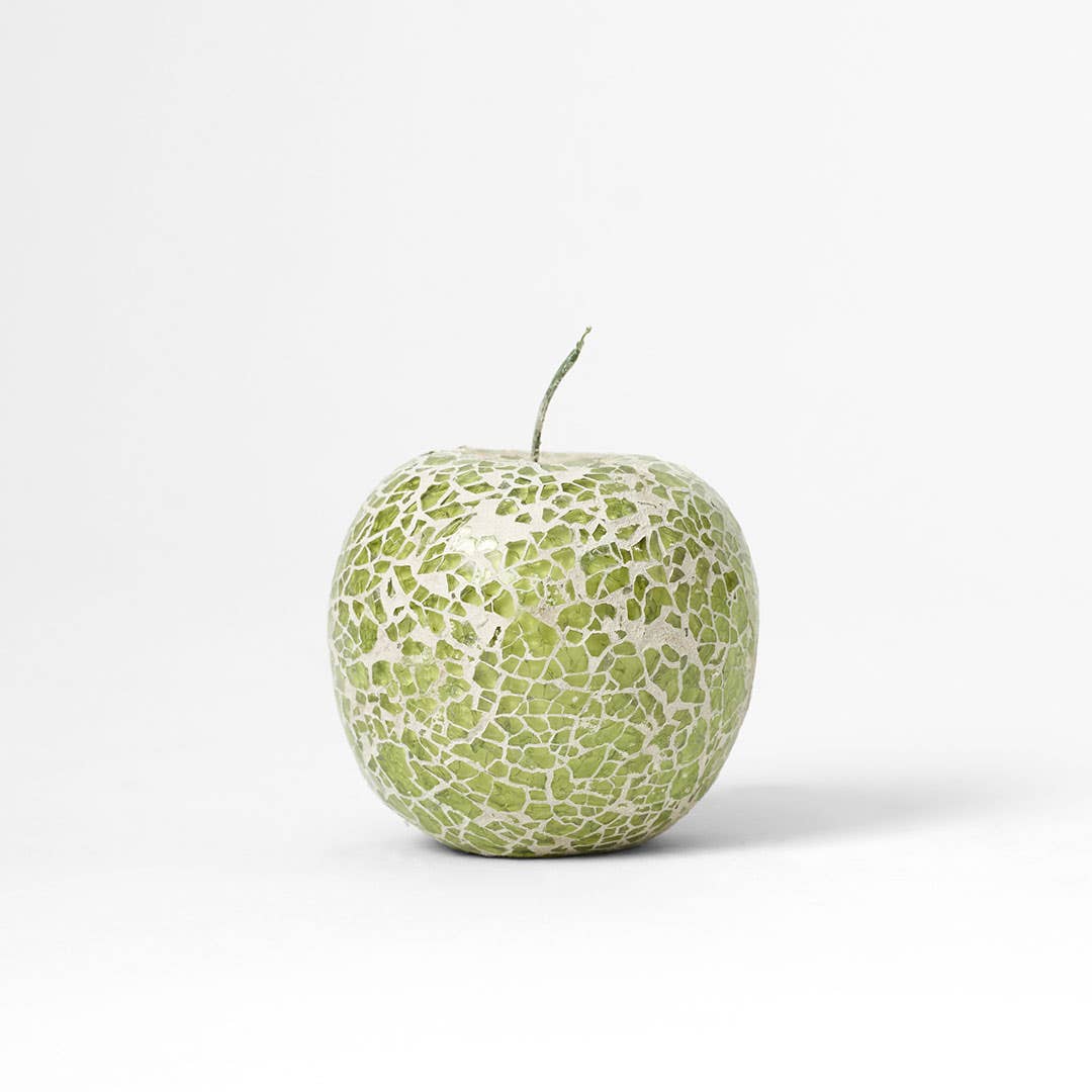 Crackle Apple Decoration - Green