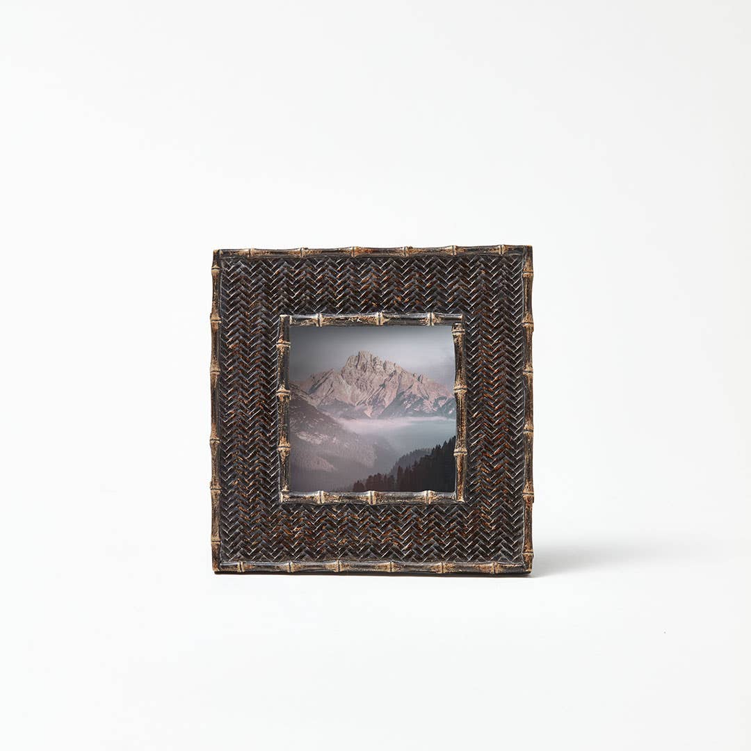 Bamboo Rattan 4x4 Frame - Black