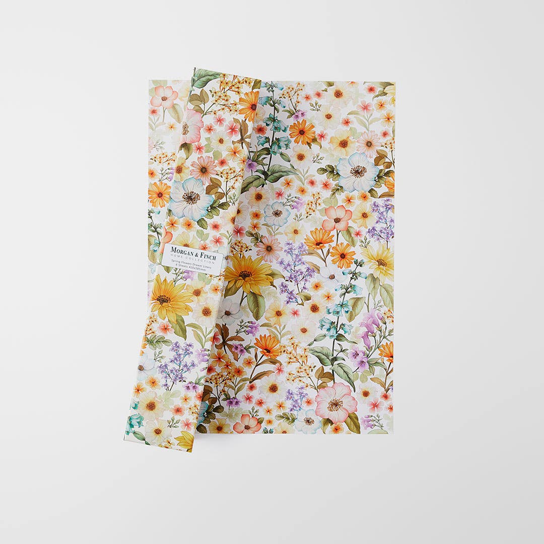 Spring Flowers Scented Drawer Liners Set Of 6