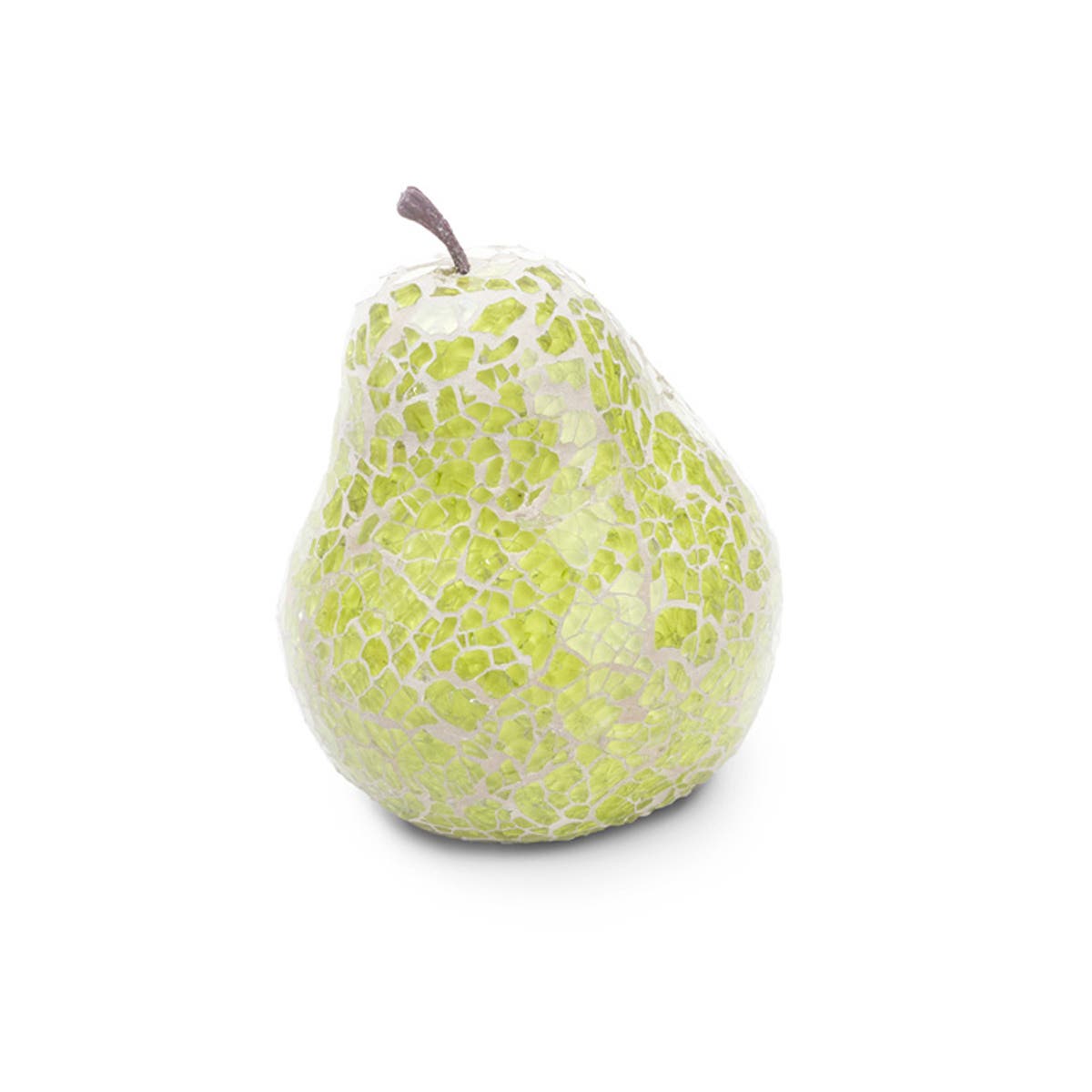 Crackle Pear Decoration - Green