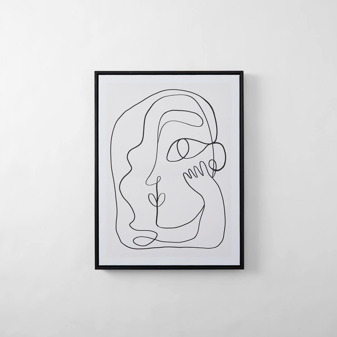 Lady Face Sketched Wall Art