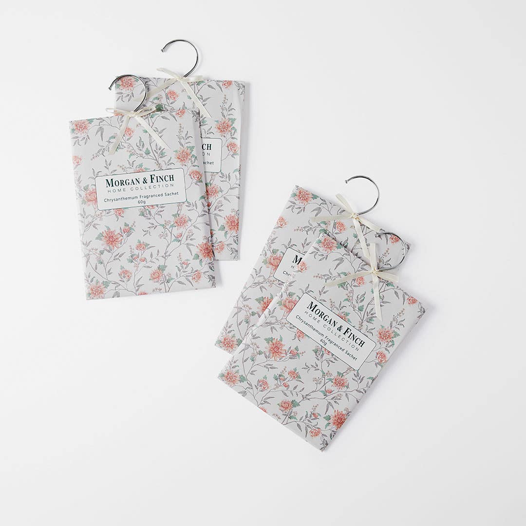 Chrysanthemum Hanging Sachet Set Of 4