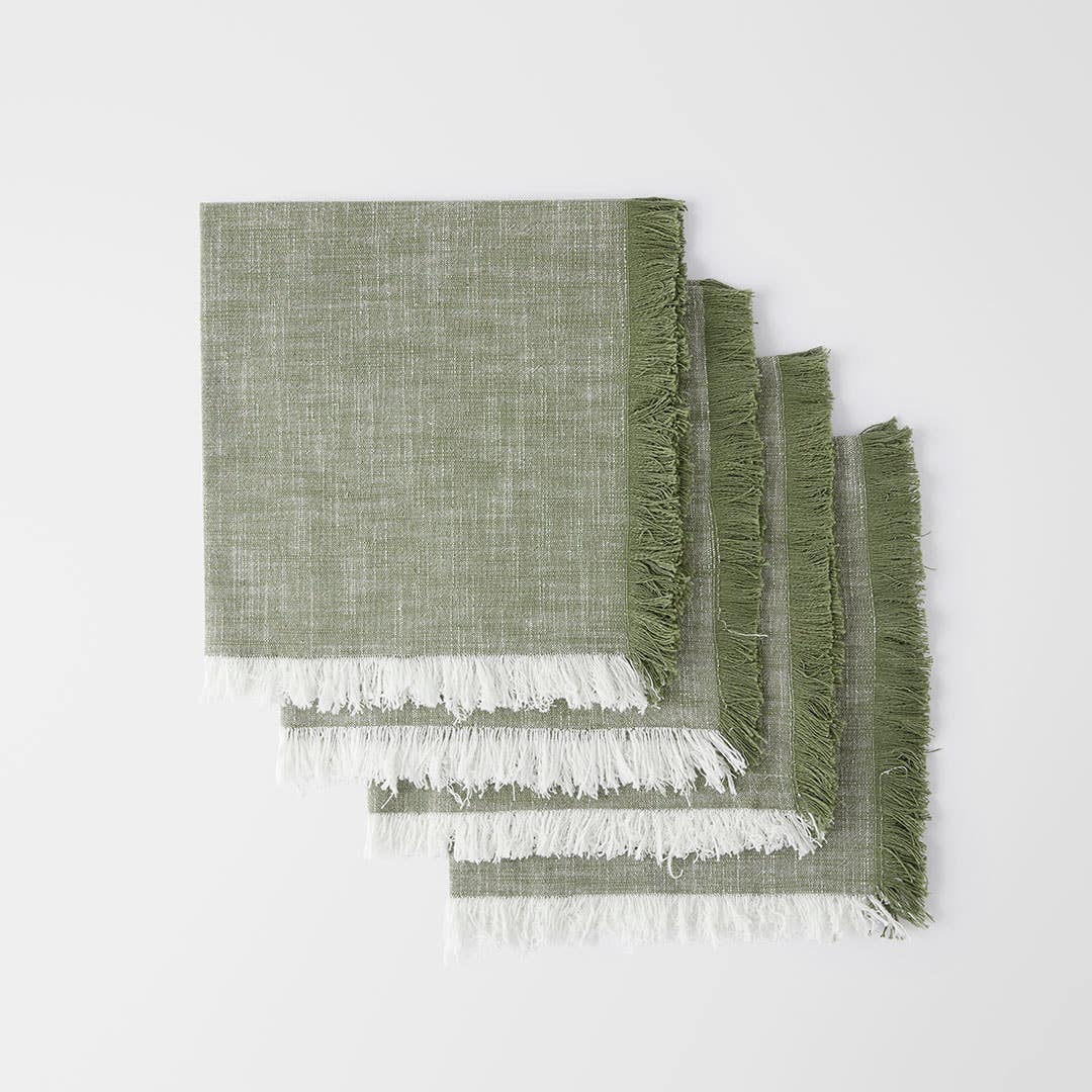 Cora Striped Napkin - Khaki