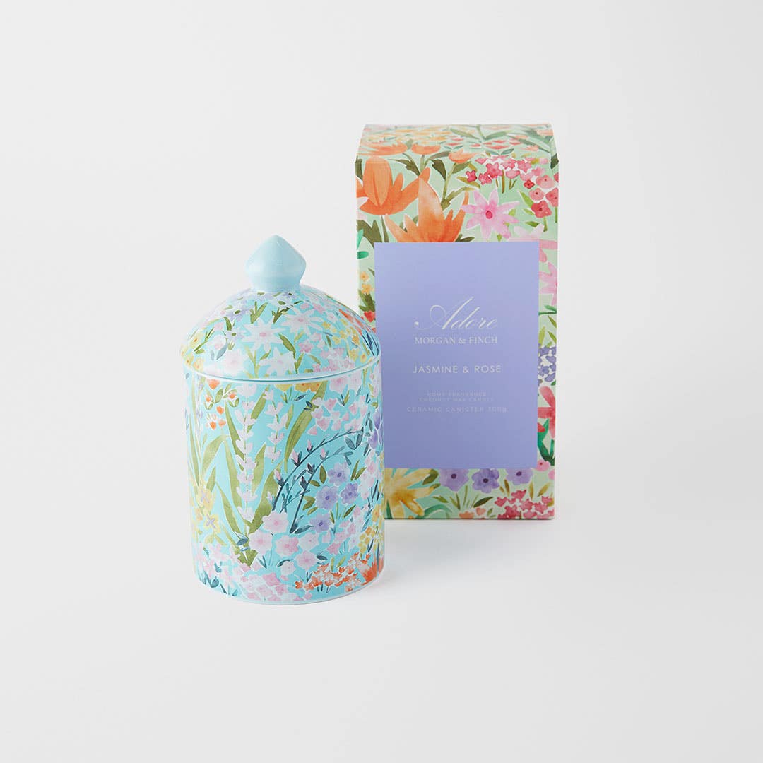 Adore 300g Candle With Ceramic Lid - Jasmine & Rose