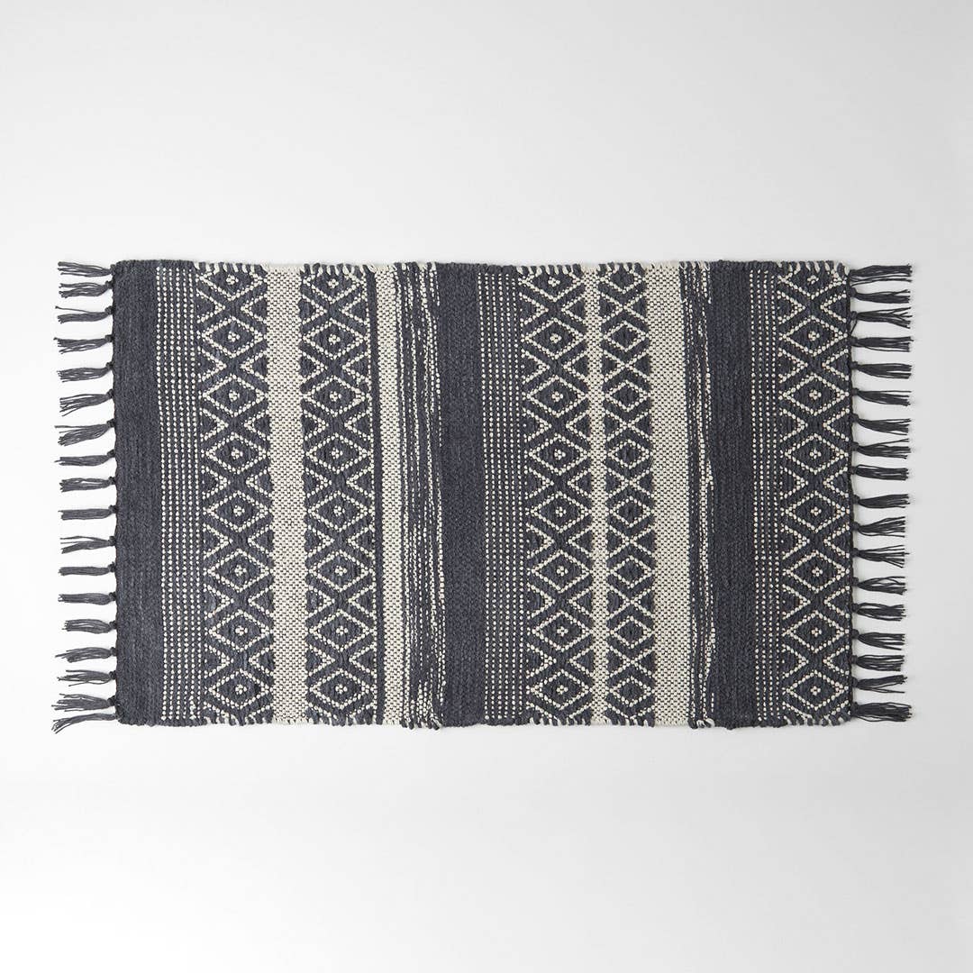 Mali Bath Mat - Charcoal Ivory